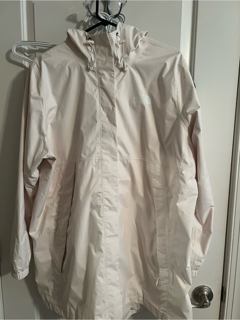 The North Face Women's Pale Pink Hooded Rain Jacket